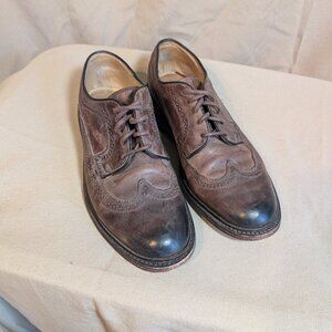 Frye James Wingtip Oxford 84625 - Distressed Cognac brown/tan - Size Men 8 D